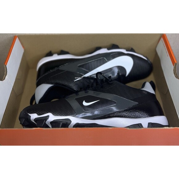 Nike Alpha Menace 4 Shark Molded Men's Black/White/Grey Football Cleats Sz 12US - Picture 12 of 12